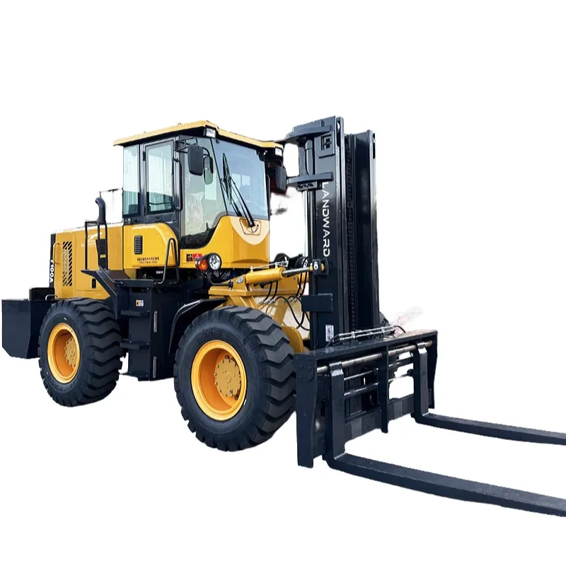 3 Ton All Terrain Off-Road Forklift Integrated Articulated Counterbalanced Forklift 5 Ton Construction 6 Ton Diesel Forklift