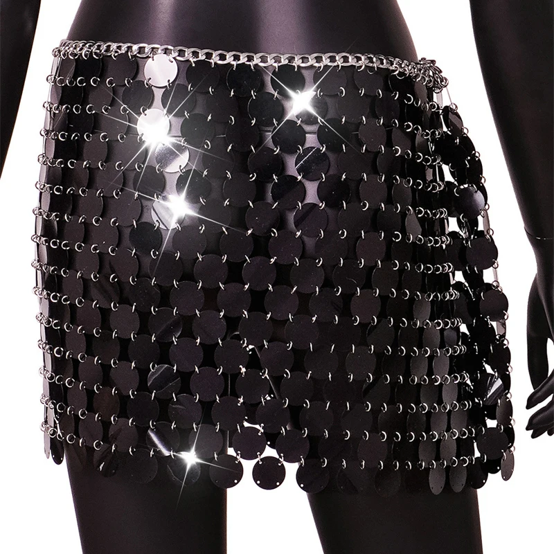 2026 Pailletten-Minirock Damen Luxus Hochtaillierter Rock für Frauen Mode Sommer Damenrock Streetwear Glitzer-Kurzrock – Detail 13