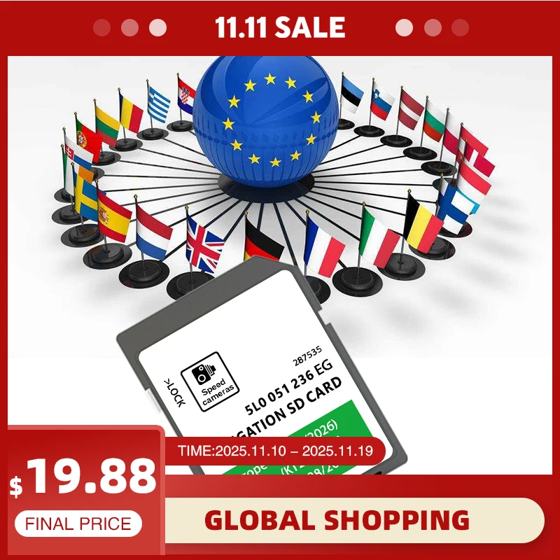 

GEN2 MIB2 for Skoda Octavia Superb Fabia Car Amundsen MIB2 GPS Navigation SD Card Map UK Europe 2026 5L0051236EG