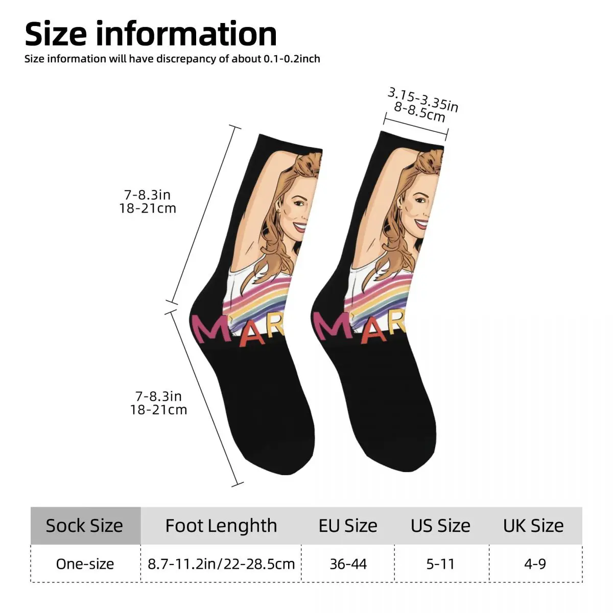 Mariah Carey Socks Autumn Stockings Gothic Adults Men Quality Socks Printed Outdoor Anti Bacterial Socks