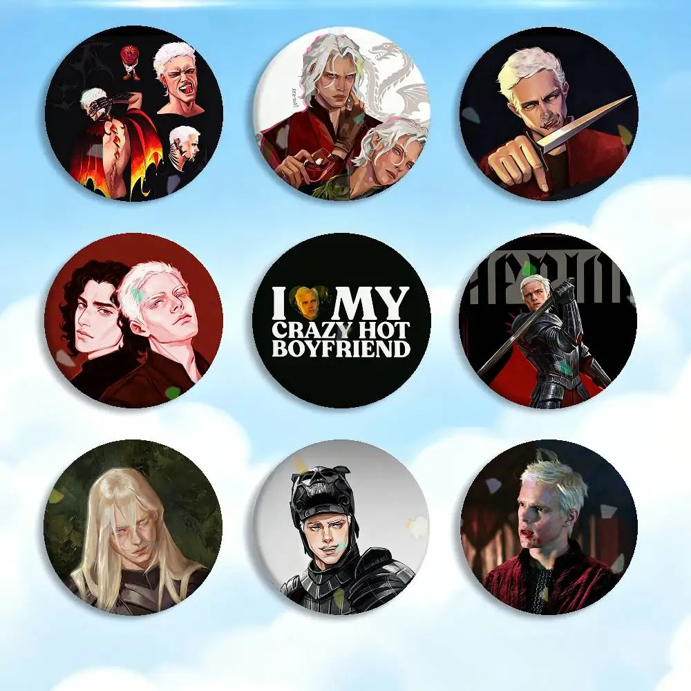 

COOL A-Aerion T-Targaryen B-Brightflame Badges Creative Tinplate Button PinsBrooch Badge Clothes Backpack