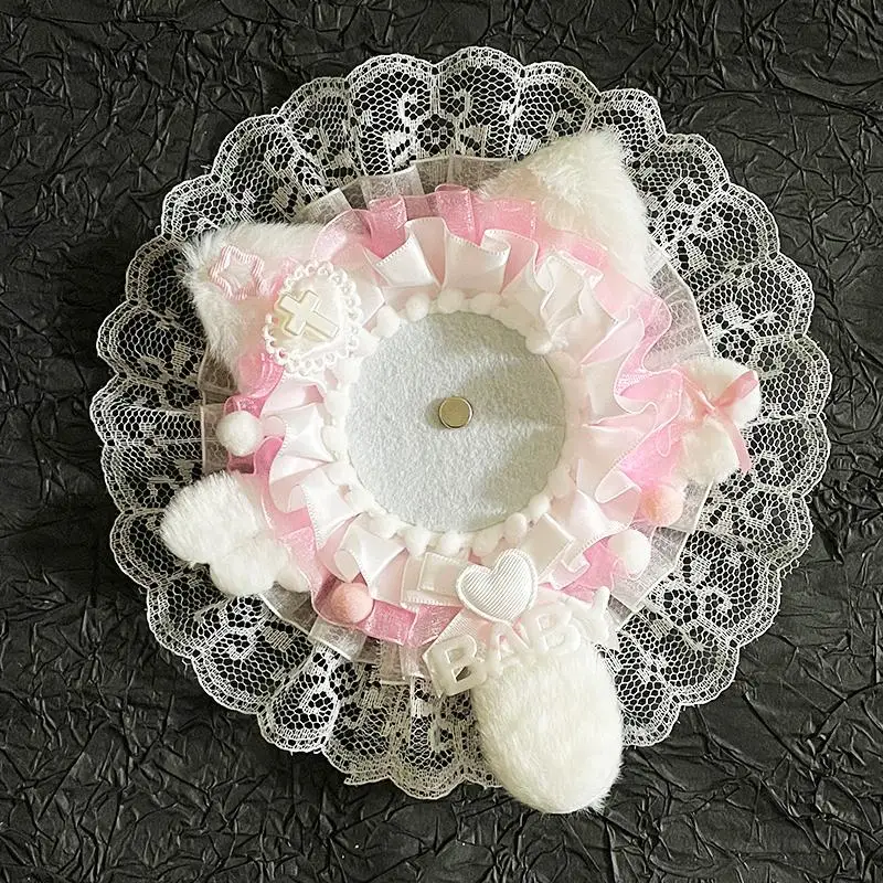 Two-dimensional Yuan Peripheral Gu Mei Lta Bag Filler DIY New Cute Plush Lace Bar Badge To DIY Handmade Gift