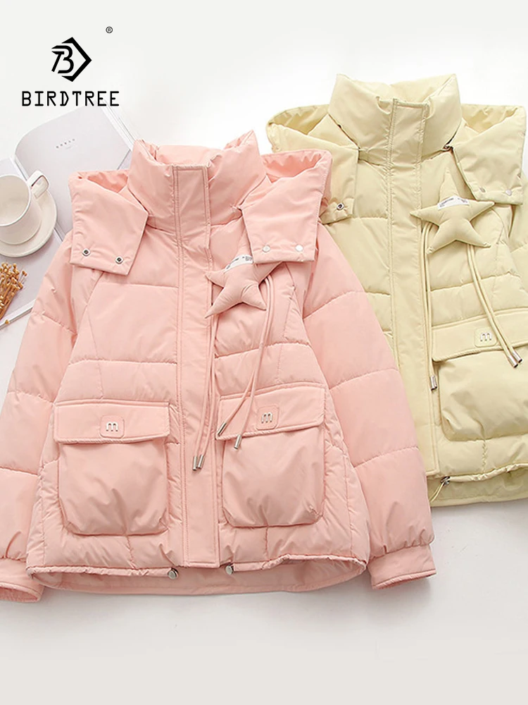 

Новая осенняя стеганая куртка 2025 года, женская лоскутная куртка с карманами и капюшоном, Mori Girl Fashion OL, теплая свободная верхняя одежда для поездок на работу, зима C5O060CC