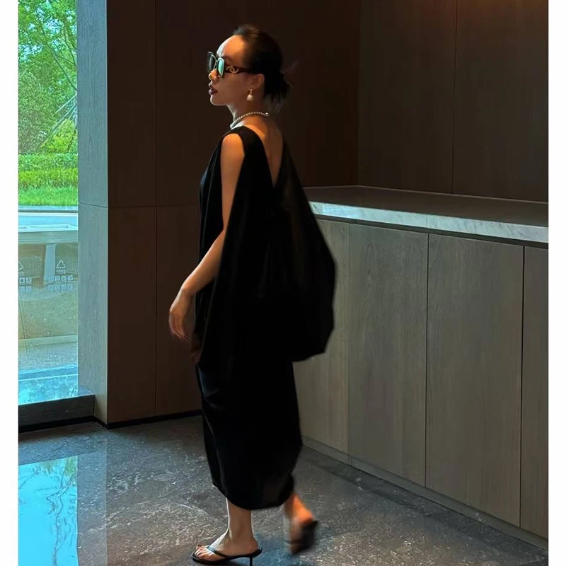 فستان رقص لاتيني جديد للنساء nV رقبة بدون أكمام فستان غير منتظم ملابس أداء فساتين ممارسة فستان الحفلات المسائية DNV25321