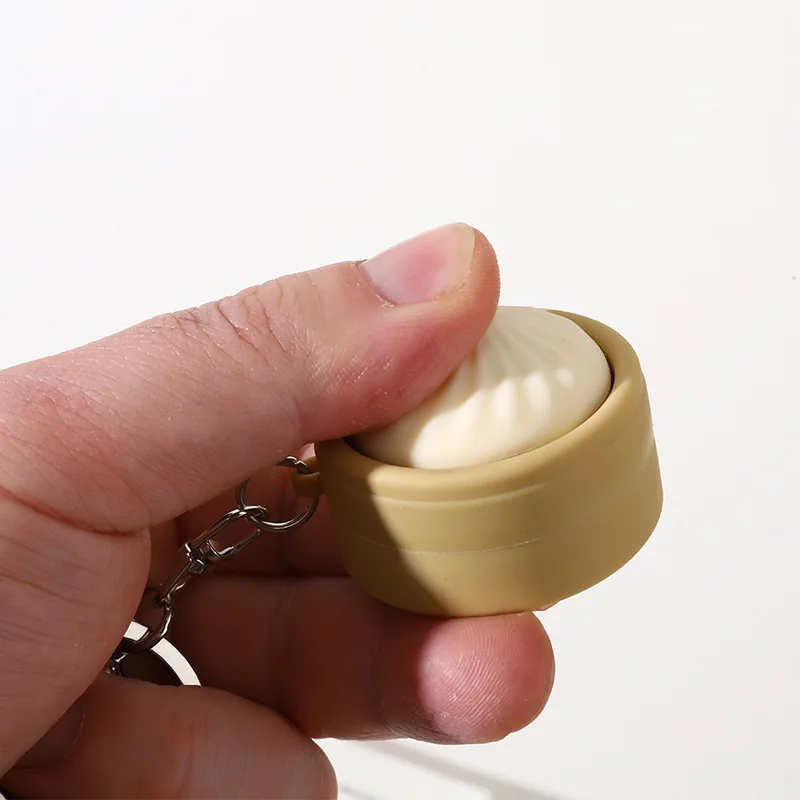 Mini Steamed Bun Fidget Toy Keychain