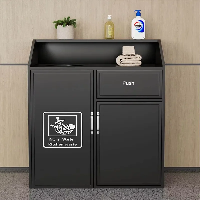 Commercial Mall Hotel Trash Cabinet Large Kitchen Waste E-sports Internet Cafe Hidden Bar Catering-style Trash Bin Cabinet
