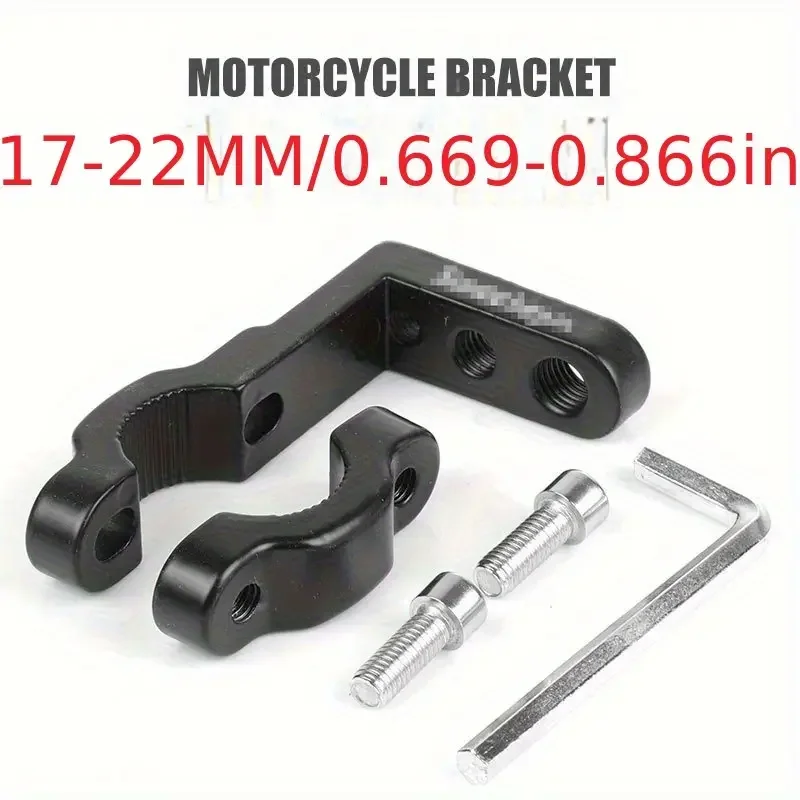 

2pc 17mm 22mm Motorcycle Multifunction Mount Bracket Thread For Motorcycle Mirrors Base Led Spotlight Holder E-Bike Dirt Bike