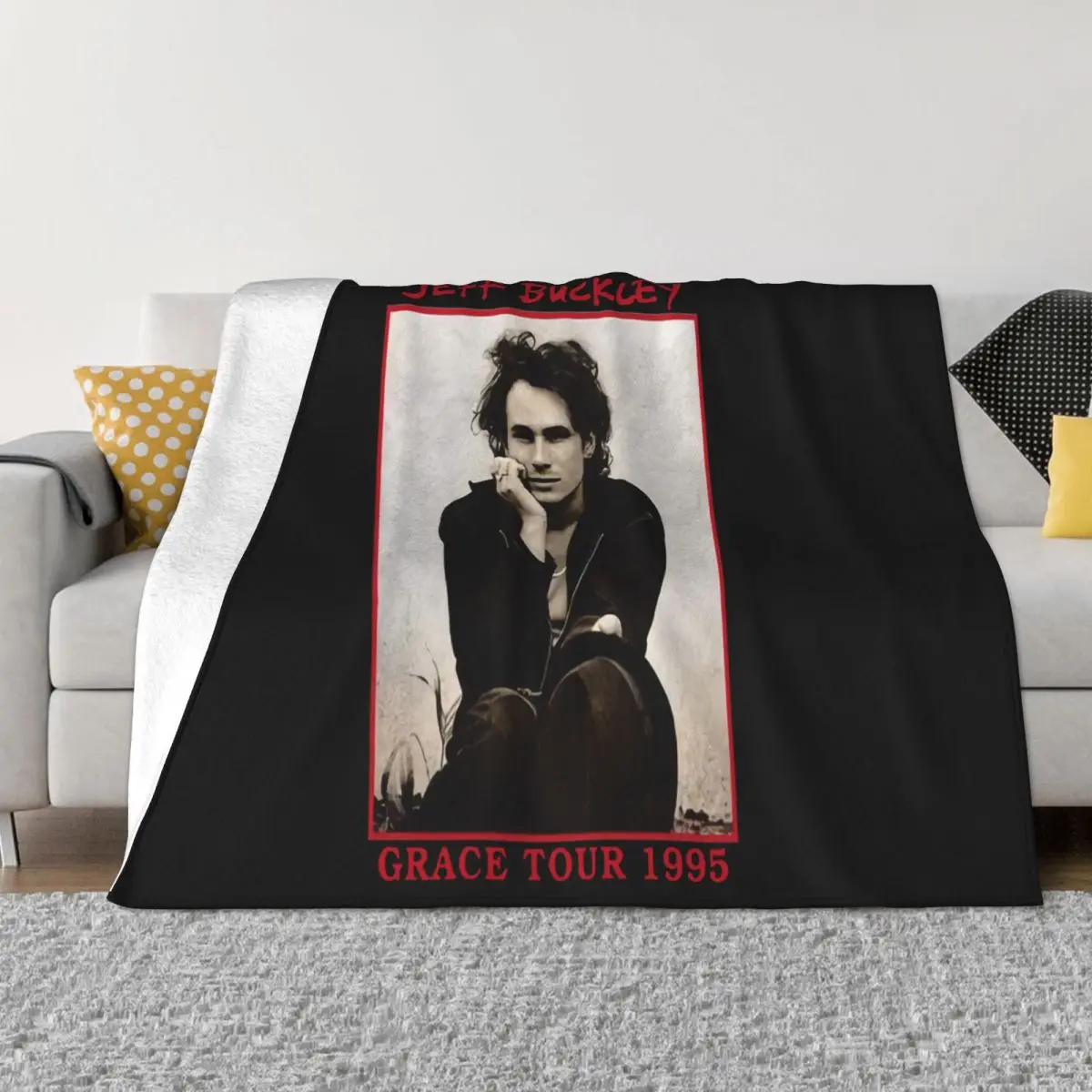 Jeff Buckley Grace Tour 1995 5 Quilt Bedroom Couple Blankets Winter Warm Blanket Throw Blanket