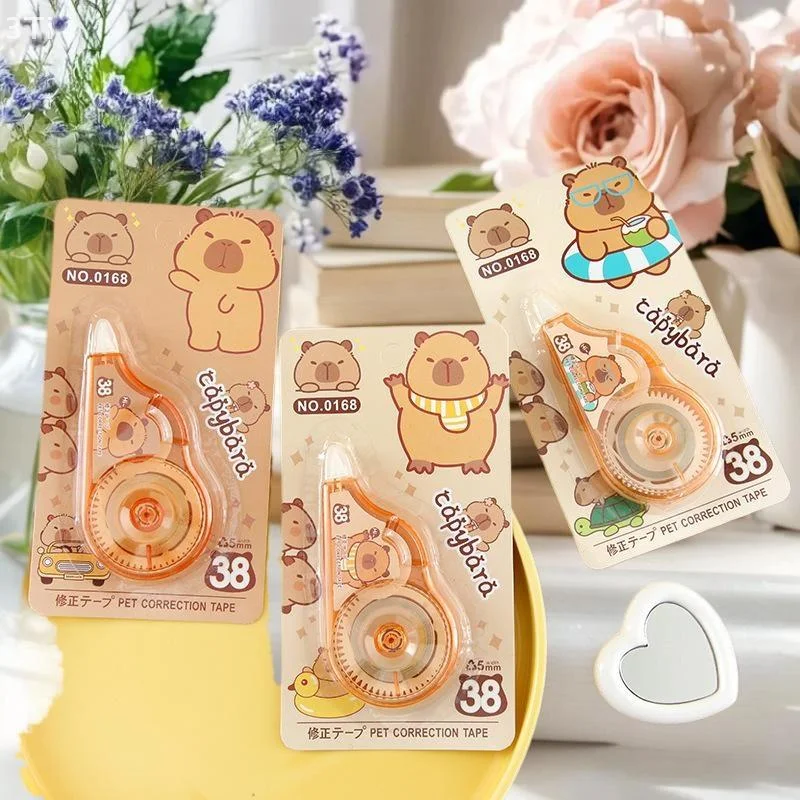 Nastro correttore capibara cartone animato da 2 pezzi Nastro correttore multi-specifica Forniture per ufficio scolastico Creazione di appunti Prendendo un diario