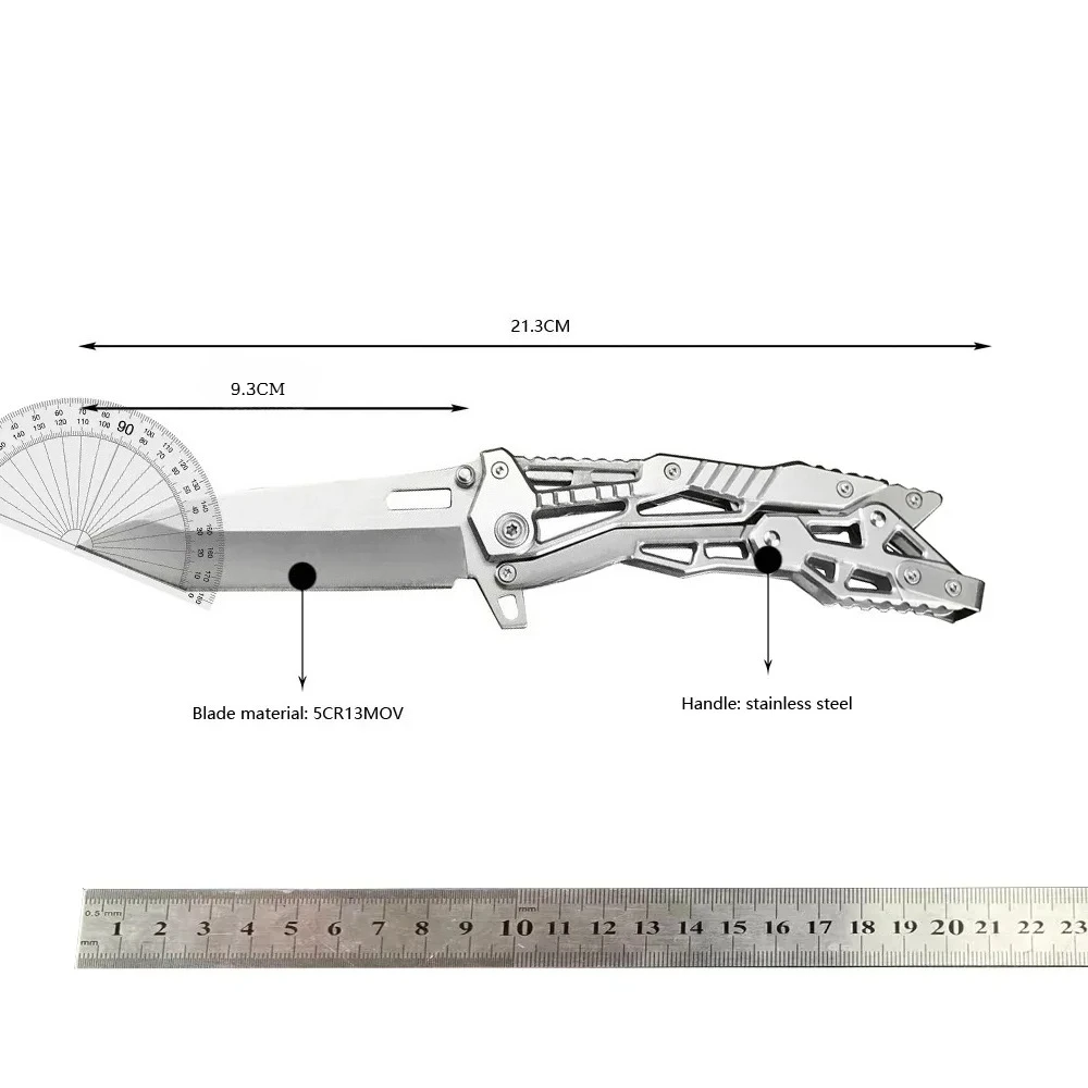 Faca de bolso de alta qualidade, facas leves e duráveis, lâmina 5cr13mov, cabo de aço 420, faca dobrável para esportes ao ar livre