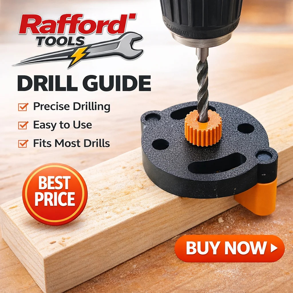 Rafford Woodworking Hole Puncher Drill Guide Locator, Handheld Drill Guide for Straight Holes - Wood Panel Hole Puncher Locator