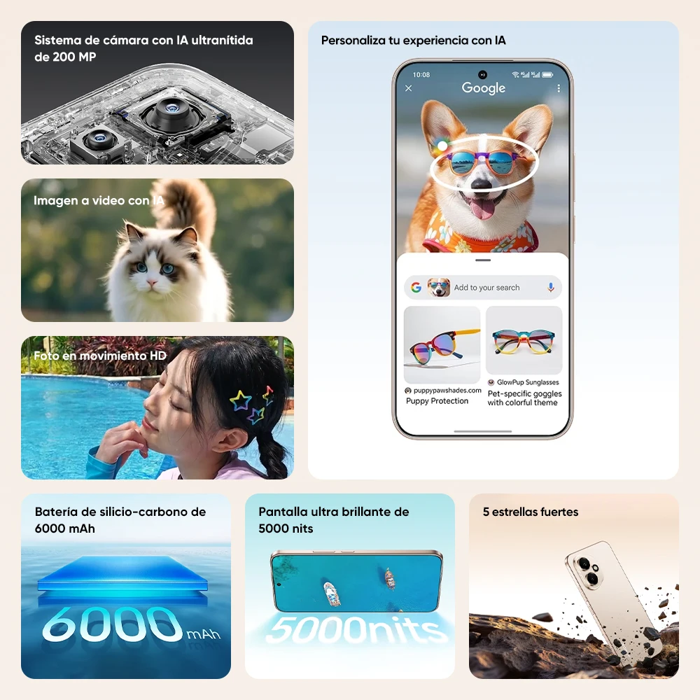 【2025 الوافدين الجدد】HONOR 400 5G الإصدار العالمي للهاتف الذكي بشاشة AMOLED مقاس 6.55 بوصة وكاميرا 200 ميجابكسل 6000 مللي أمبير في الساعة 100 وات SuperCharge OTG NFC