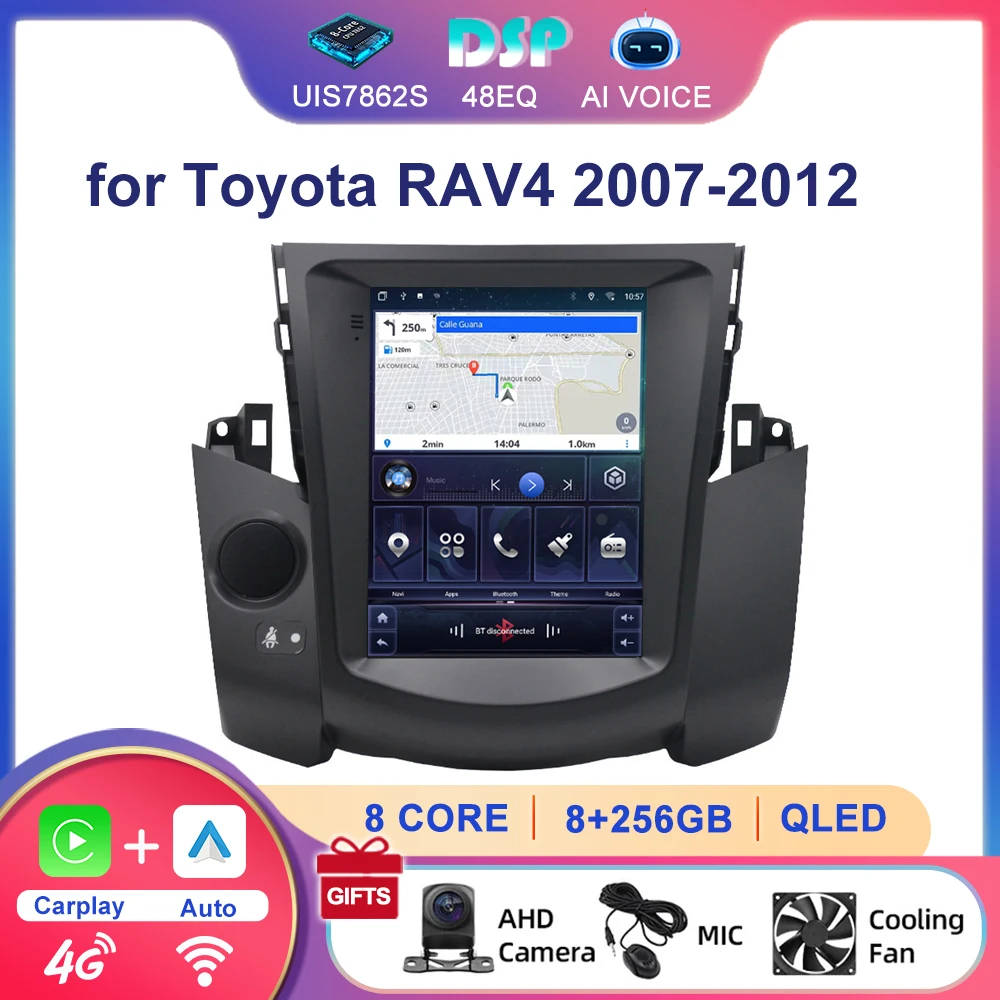 9.7 Inch Touch Screen Android Car Multimedia System for Toyota RAV4 2007-2012 Car Radio Player 4G DSP Wireless Carplay Auto WIFI