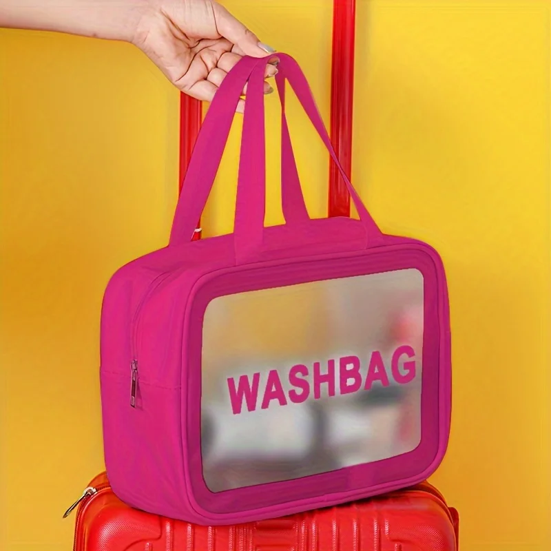 Dreiteiliges Set Toiletten artikel PVC wasserdichte Aufbewahrung tasche Wasch beutel Make-up-Tasche große Kapazität wasserdichte gefrostete transparente Tasche