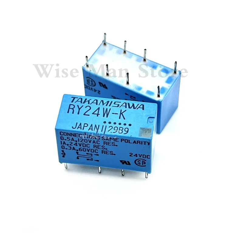 10pcs/lot 100%Original New TAKAMISAWA RY5W-K 5VDC RY12W-K 12VDC RY24W-K 24VDC JY12H-K JY24H-K 1A 8PIN Signal Relay