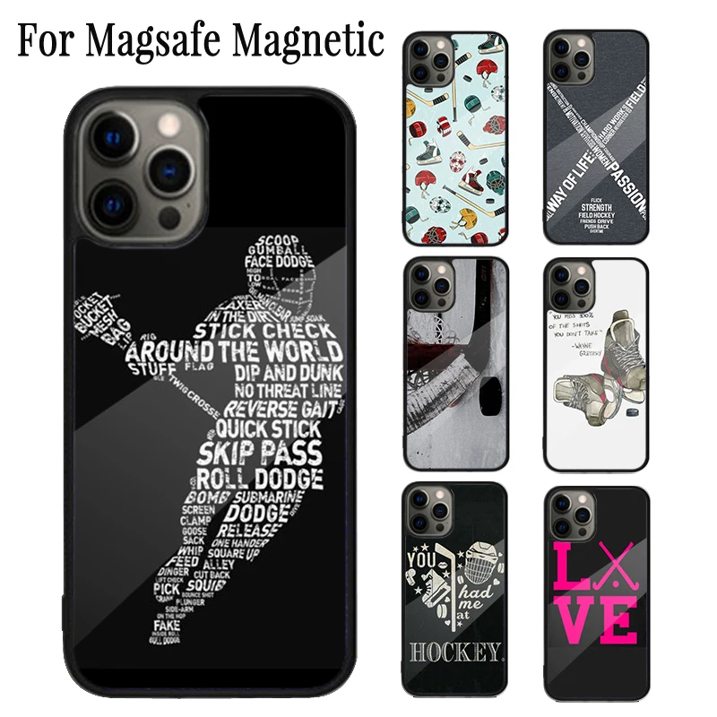 Pond Field Hockey Magnetic Phone Case Coque For iPhone 16 15 14 Plus 13 12 Mini 11 Pro Max Magsafe Wireless Charging Cover