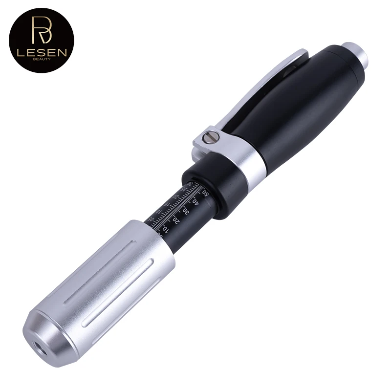 Black Silver 0.3 ML Pressurized Pen High Pressure Hyaluronic Acid Pen Filler Atomizer Anti-Aging Lips Facial Hyaluronic Acid Gun