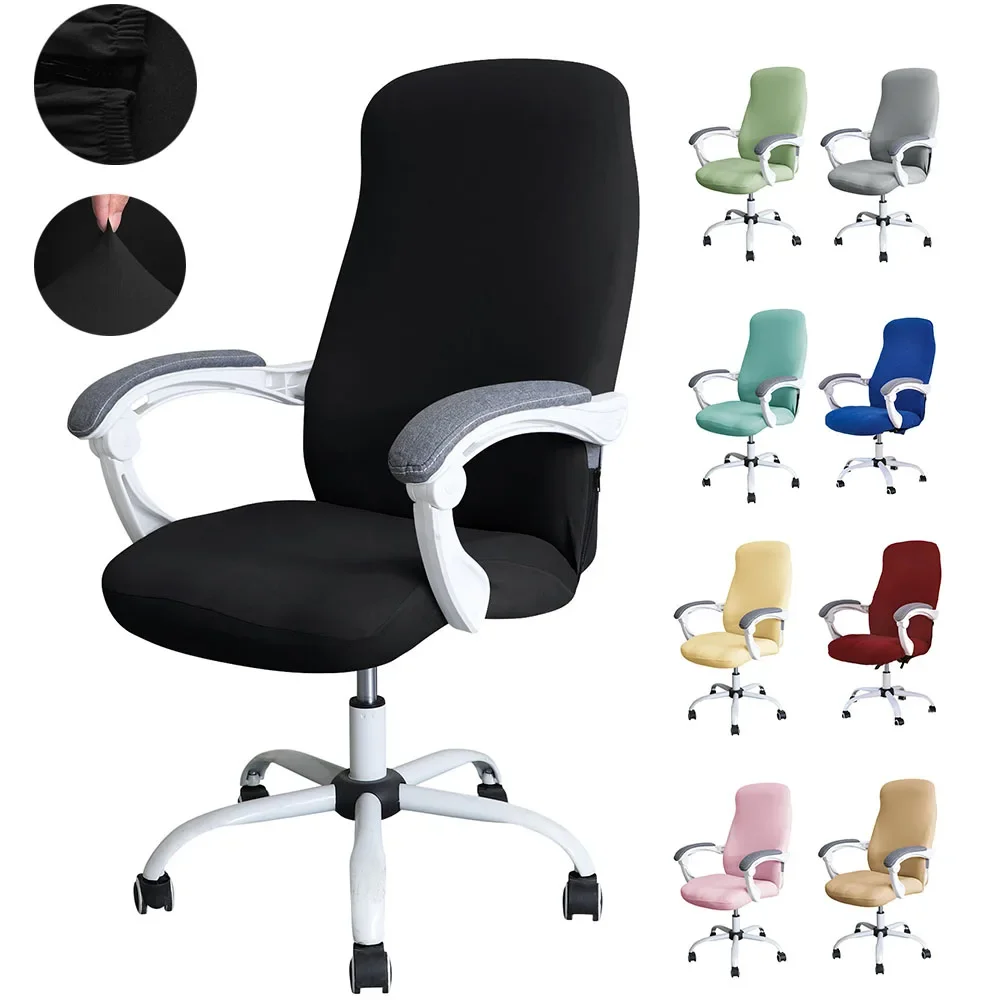 

1PC Universal Stretchable Computer Office Chair Covers Dustproof Non-slip Solid Color Game Chair Covers Home Office Decorations