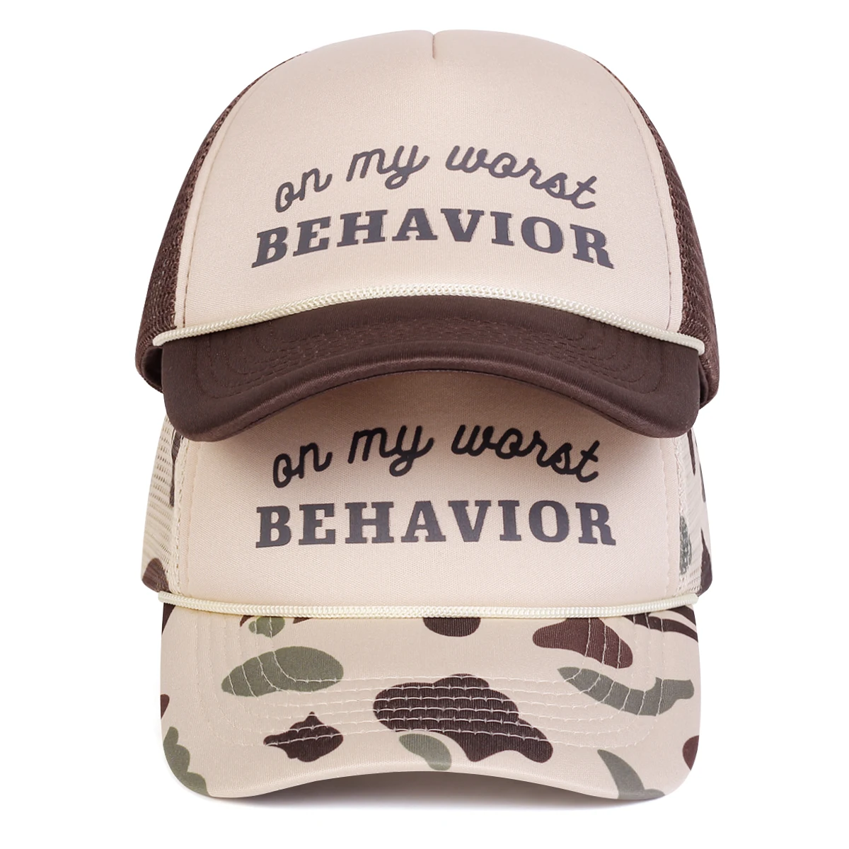 للجنسين BEHAVIOR رسالة مطبوعة قبعات البيسبول صافي الربيع والصيف في الهواء الطلق قابل للتعديل قبعات عادية واقية من الشمس قبعة قبعة رياضية #1