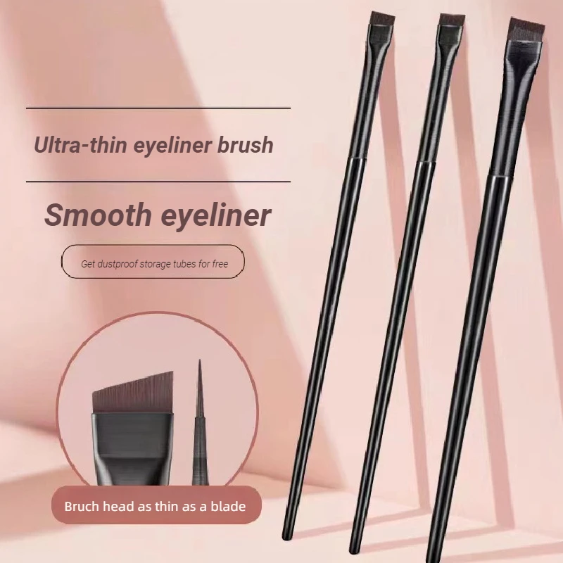 Pincel delineador de ojos, herramienta de belleza, ángulo fino