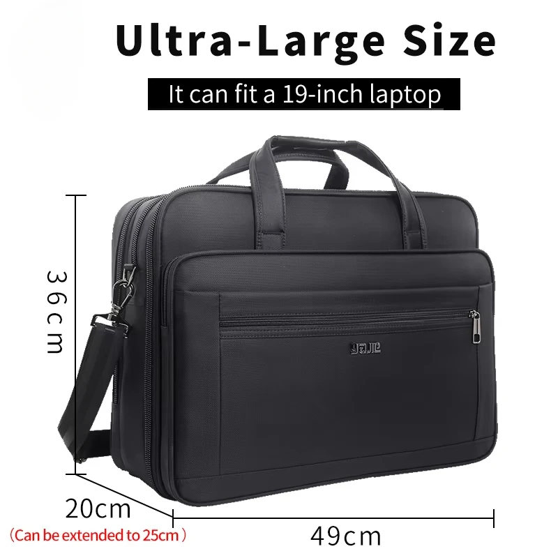 IGETBAG Briefcase Canvas Black 4