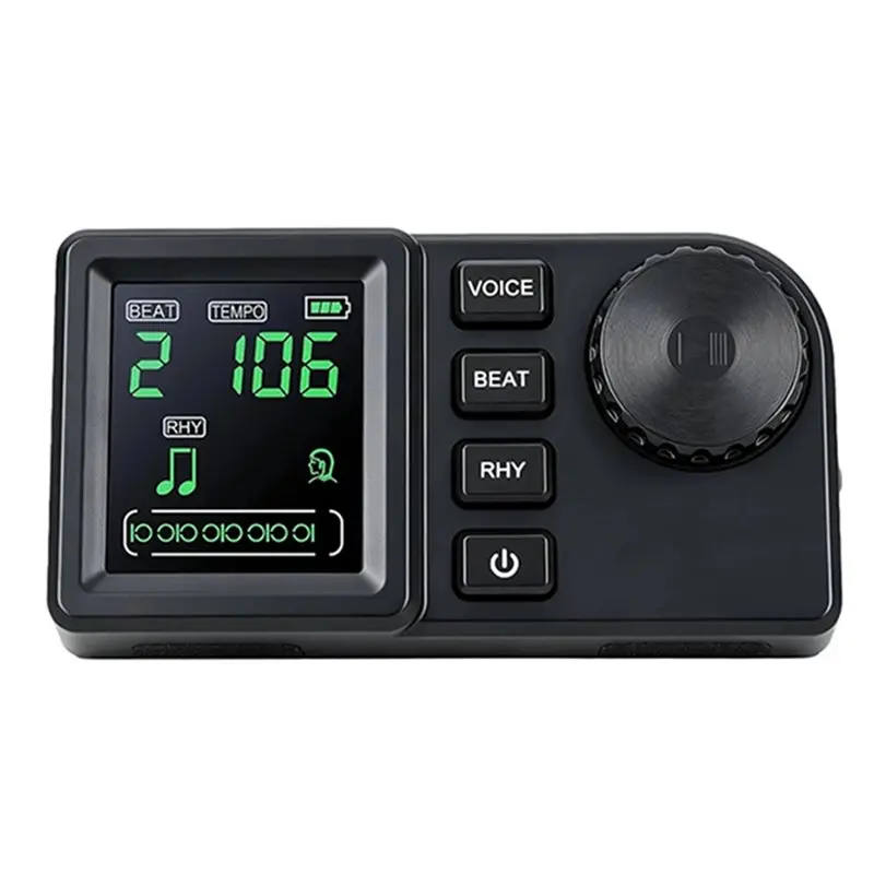 A07T-Digital Metronome Rechargeable With Electronic Human Voice For Piano, Guitar, Drums For Beginners