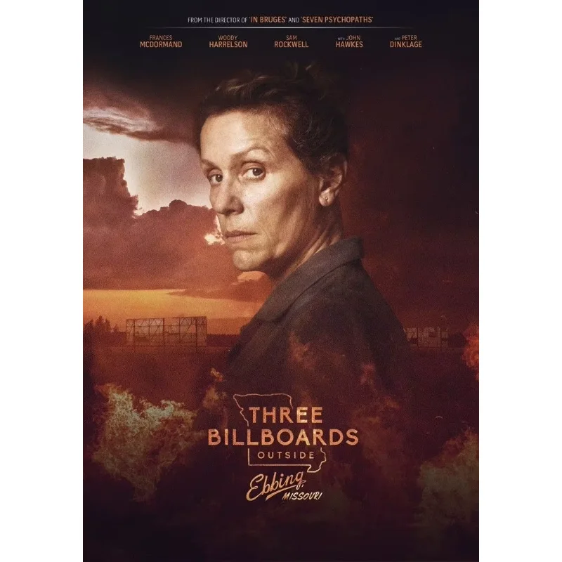 Home Decor Three Billboards Outside Ebbing Missouri 1-Silk Art Poster Wall Sticker Decoration Gift
