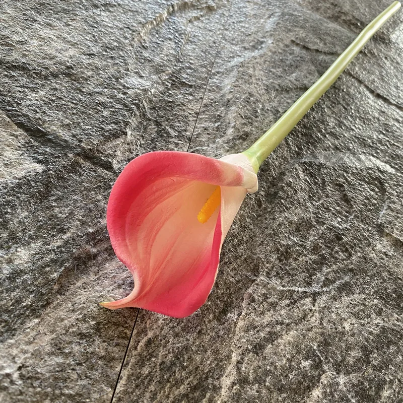 5 Stück Künstliche PU Große Hufeisenblumen Heimdekorationen Calla-Lilien Kunstblumenstrauß Hochzeit Party Tisch Blumendekorationen – Detail 19