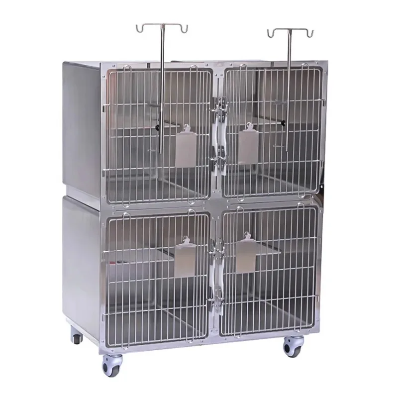 High Quality Vet Hospital Clinic Equipment Pet Veterinary Inpatient 304 Stainless Steel Animal Dog Cage