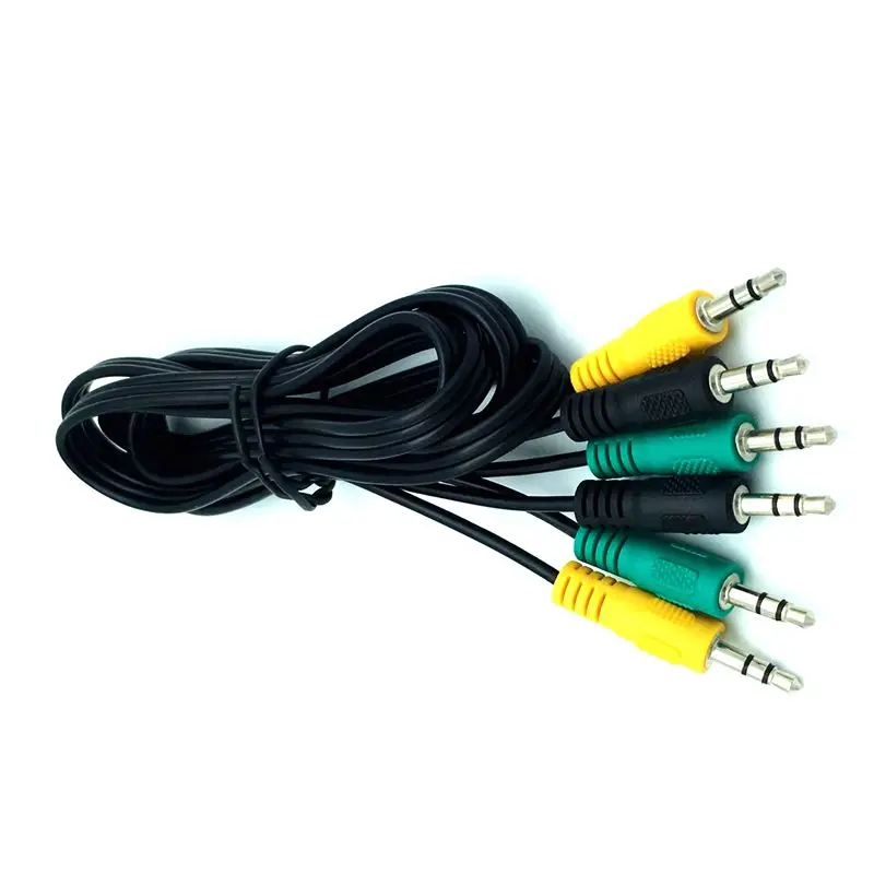 Three In One Stereo Sound Frequency Cable, 3.5mm Car Earphone 3 Male To 3 Male Car AUX Mobile Phone Sound Box Connection Cable