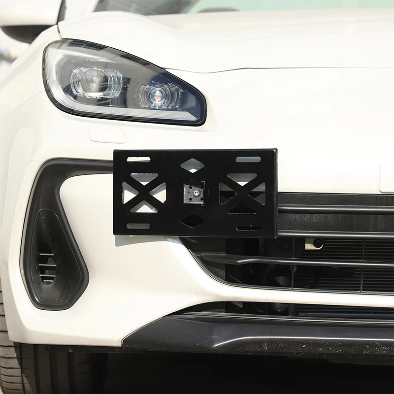 1 قطعة سبائك الألومنيوم الأسود لسوبارو BRZ 2022 + المصد الأمامي للسيارة لوحة ترخيص حامل تعديل السيارة الخارجية الملحقات #6