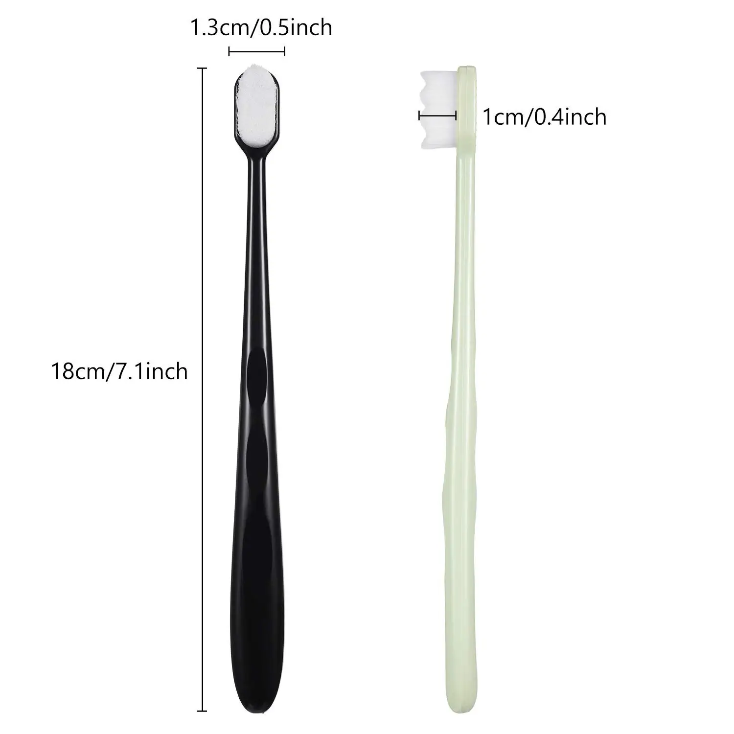 10 pcs Extra Soft Toothbrush Micro-Nano 20000 Floss Bristles Manual Toothbrush for Sensitive Teeth Pregnant Women Elderly Child