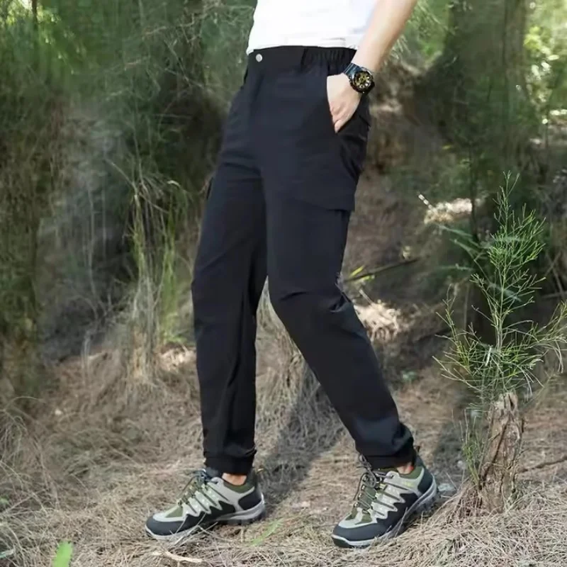 Summer Trousers Lightweight Breathable Fishing Pants Waterproof Outdoor Quick Dry Cargo Pant Men Plus Size 7XL Work Wear Bottoms