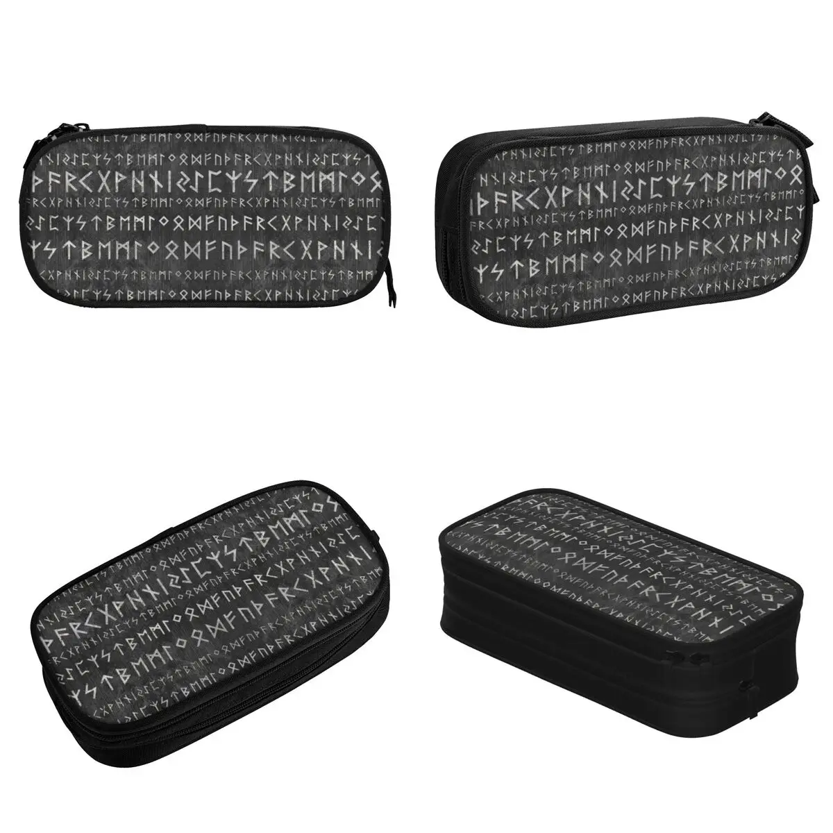 Elder Futhark Pattern Pencil Cases Viking Runes Pen Bag Student Big Capacity Office Cosmetic Pencil Pouch