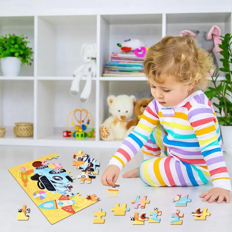 Puzzle For 3 Year Old Toddler Cartoon Puzzles Travel Games Early Childhood Toy Enlightenment Toys Animal Puzzles For Learning