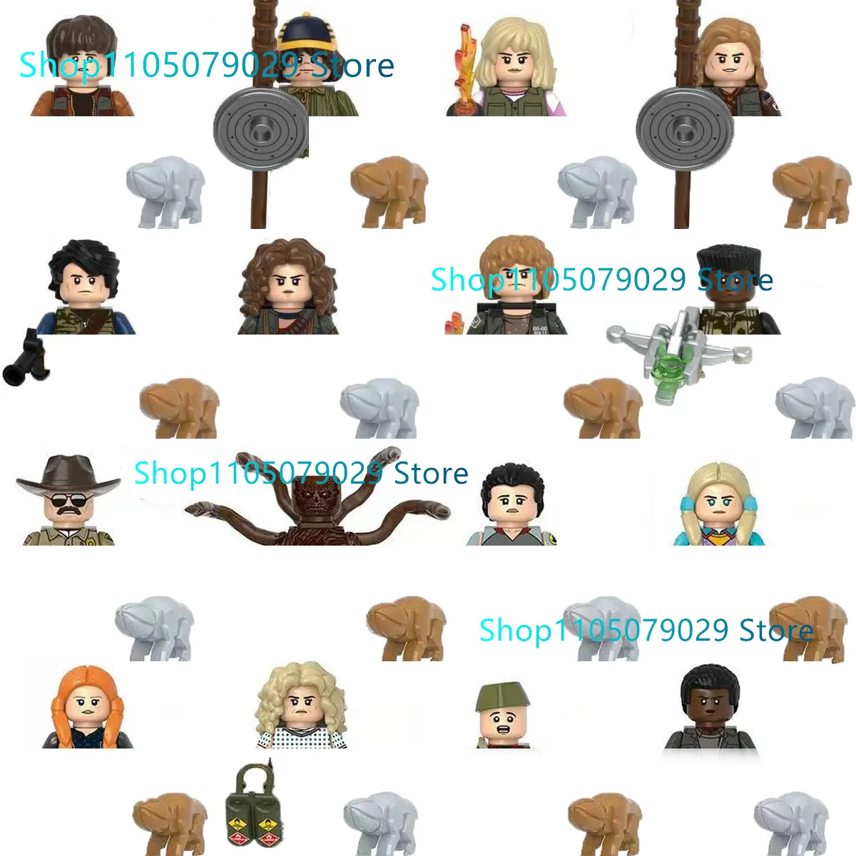 

Фигурки персонажей сериала «Очень странные дела»: Дастин, Майк, Векна, Уилл, Элевен. Конструктор из строительных блоков для детей G0195 G0196