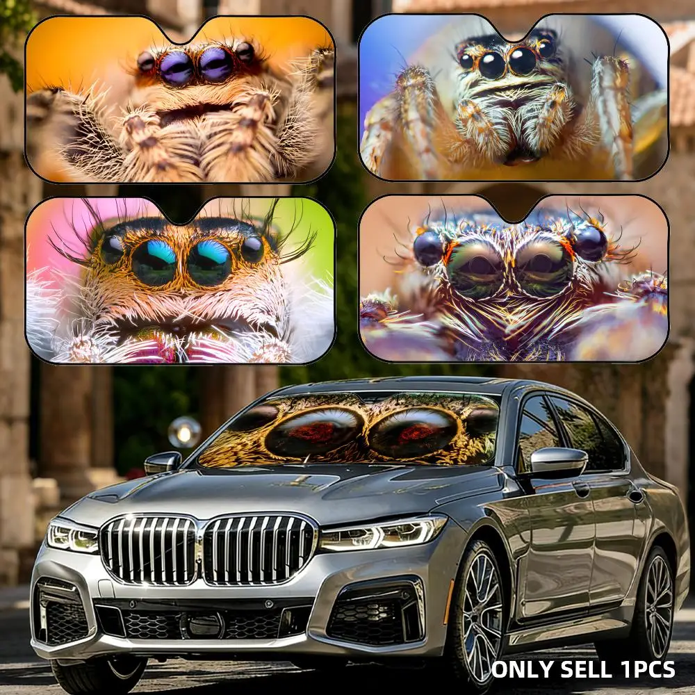 

Солнцезащитный козырек Spider Eyes, складной, универсальный, для лобового стекла автомобиля, защита от УФ-излучения, многоразовый, теплоизоляционный, складной чехол