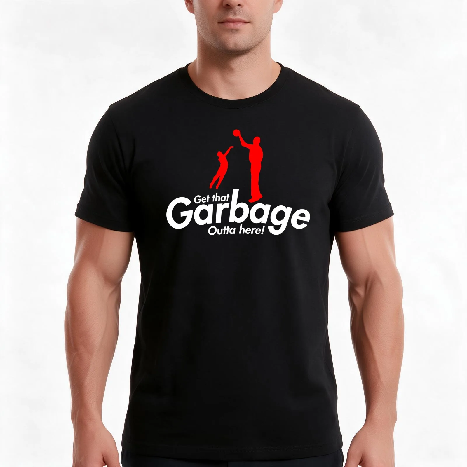 No No No! Get that garbage outta here! T-Shirt Summer Casual Cotton Tee Oversized Streetwear Tops Vintage Graphic Print