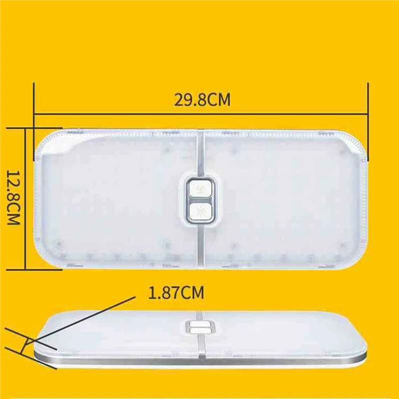 RV Lights Interior, 3 Color TEM Campers Lights, 204 LED Dimmable LED Lights Fixture, for RV/Campers/Car/Trailer/Boat