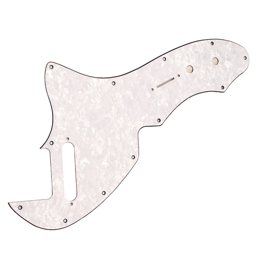 Broadsword Shape Guitar Pickguard Re-Issue Style 4 Ply White Vintage Replacement DIY Guitar Parts Accessories