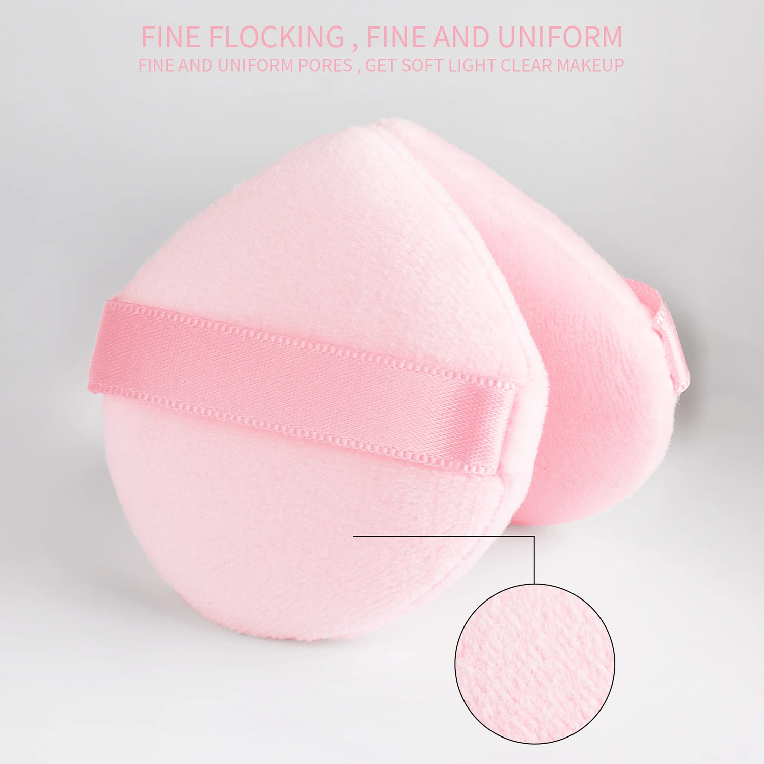 Flocking Powder Puff Double Face Makeup Set Puff Powder Replacing Round Fleece Fine Misty Powder Puff Round Powder Puff Makeup S