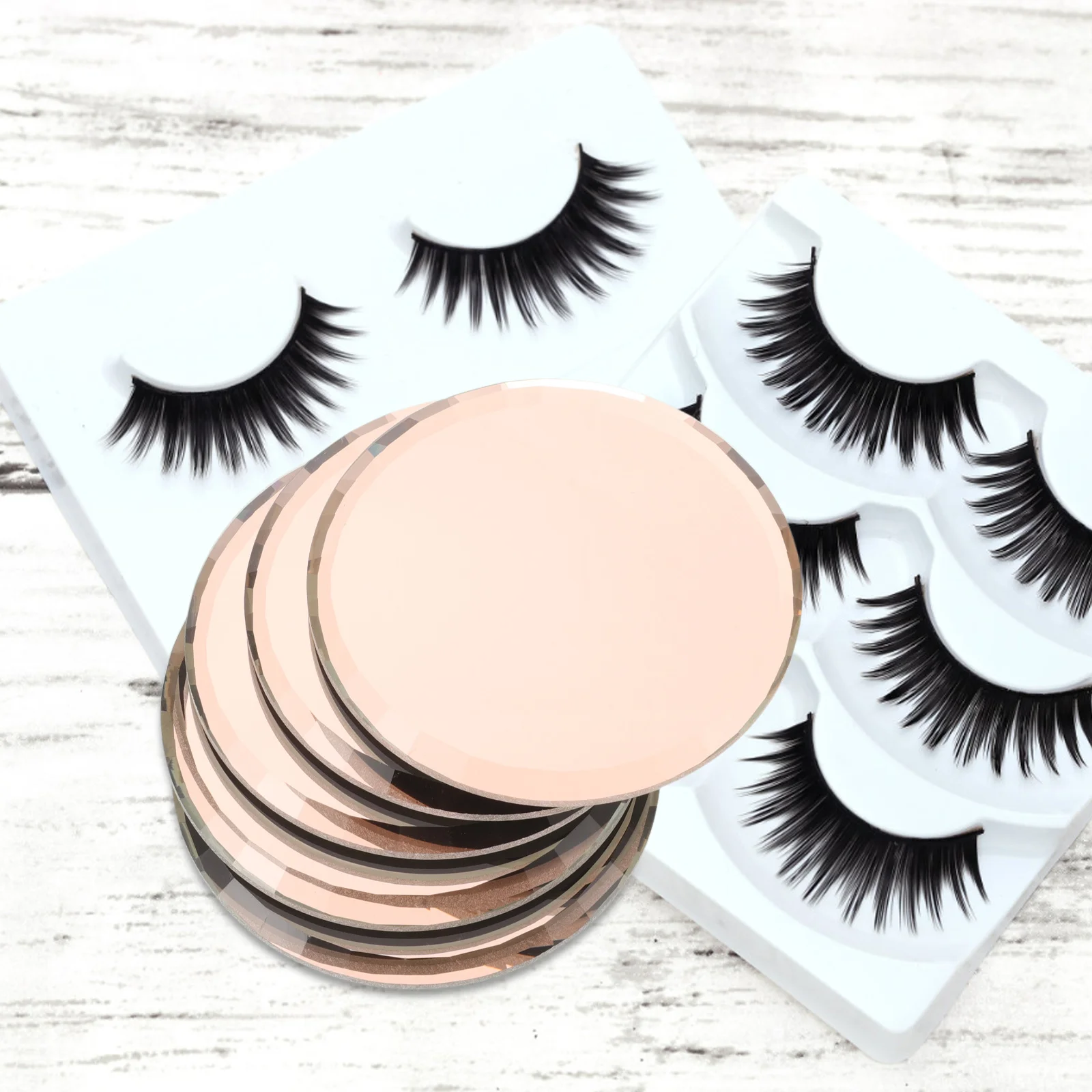 5Pcs Lash Holder for Eyelash Extension Tools Smooth Round False Eyelash Pallet Storage Container Professional Makeup Artist