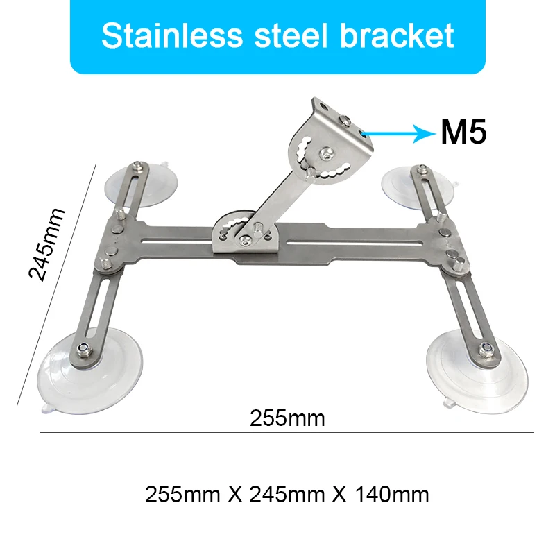Aluminum Alloy/Stainless Steel Stand Foldable Bracket For Telescopic Linear Actuator Adjustable Angle Portable with Suction Cup