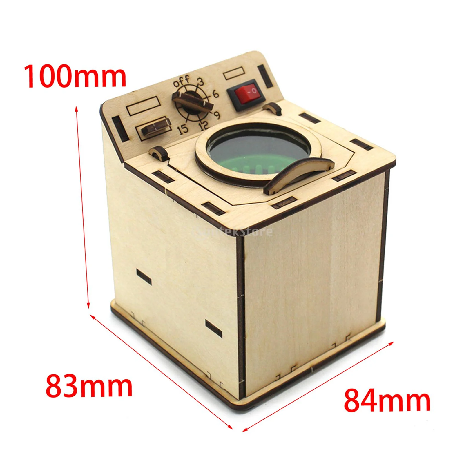 Machine à laver de jouets d'enfant d'expérience scientifique en bois pour l'apprentissage des étudiants