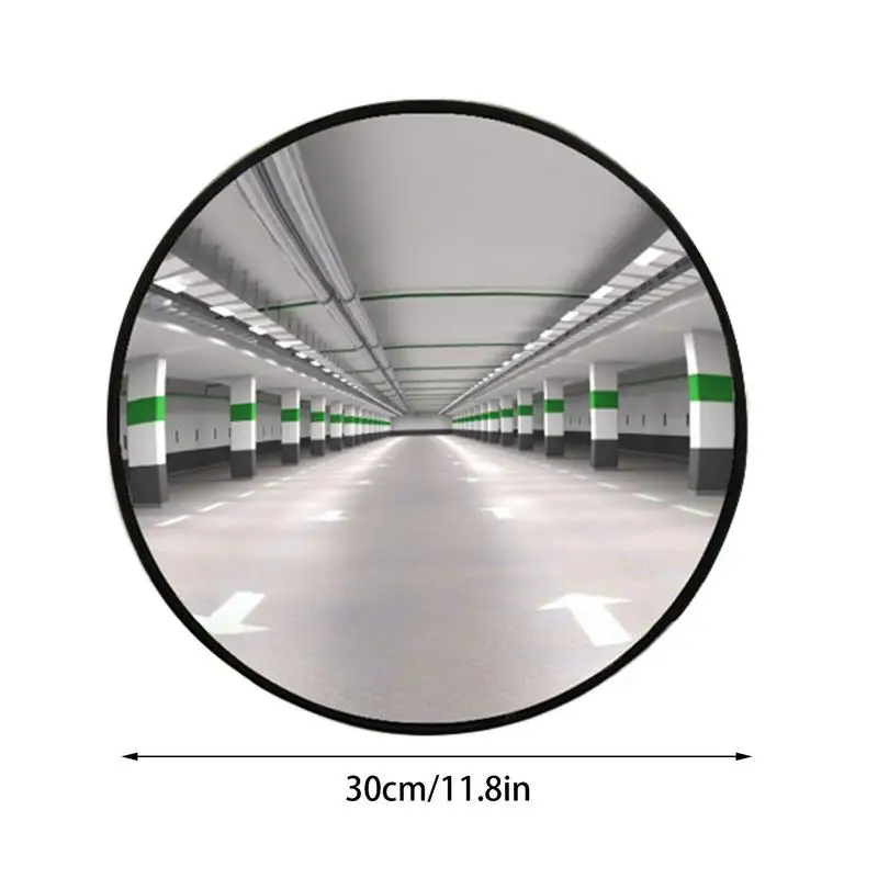 30cm Outdoor Security Convex Mirror Adjustable Wide Angle Corner Mirrors for Traffic Safety Road Parking Lot Blindspot Mirror