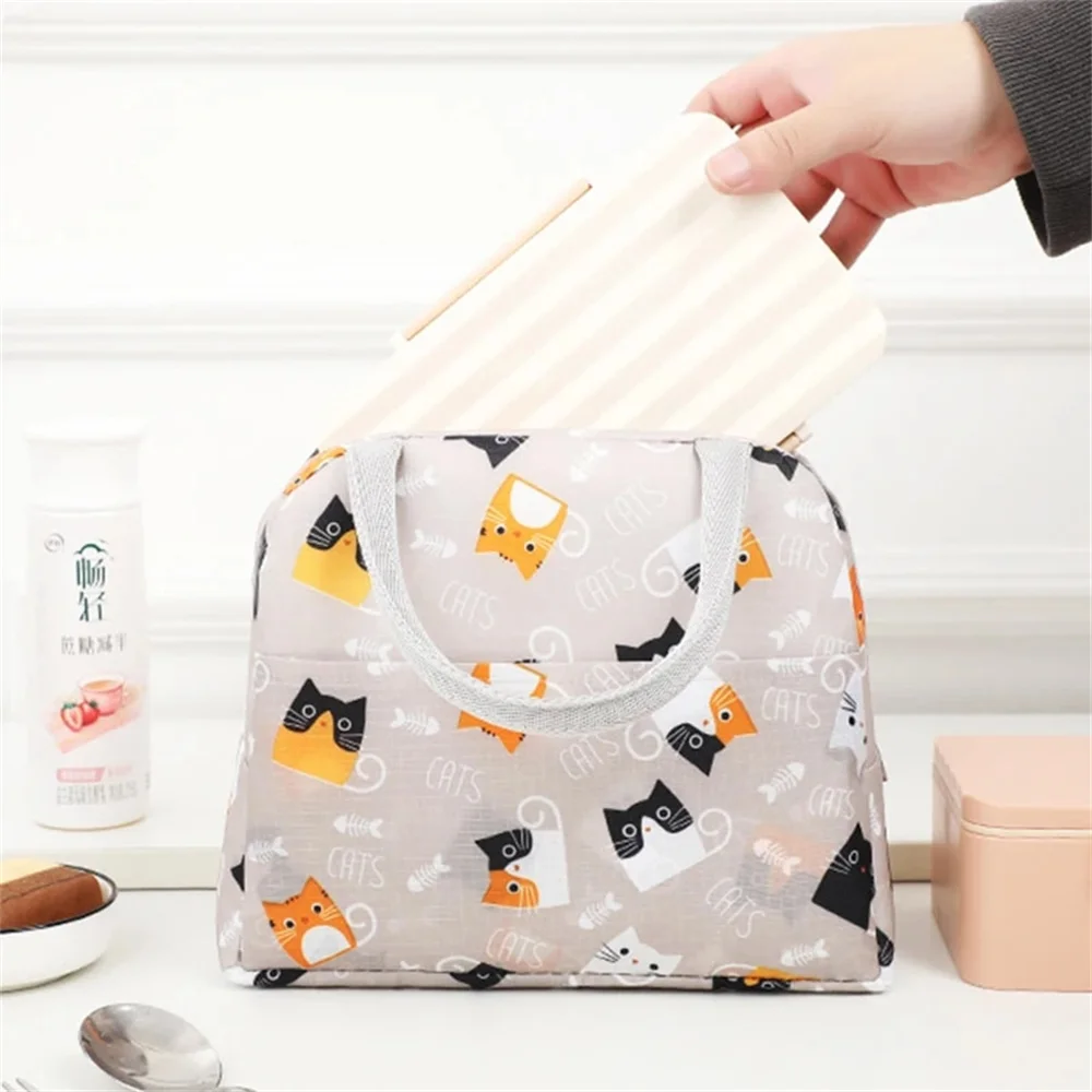 Portable Lunch Bags Thermal Insulation Lunch Box Storage Bag Children\'s School Lunch Box Bag Picnic Storage Large Capacity Tote