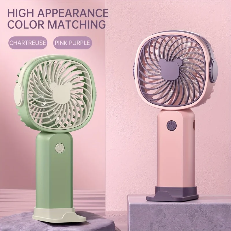 1800mah Mini Portable fan,USB Electric Fan 3 Speeds rechargeable portable fan Eyelash hand fans for room Camping Supplies