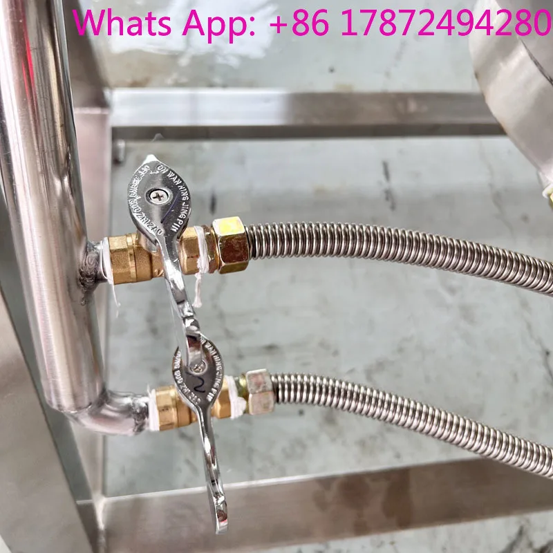 Double Jacket Cooking Pot, Automatic Sauce Soup Simmering Wok for Chili Sauce, Milk Boiling and Food Processing