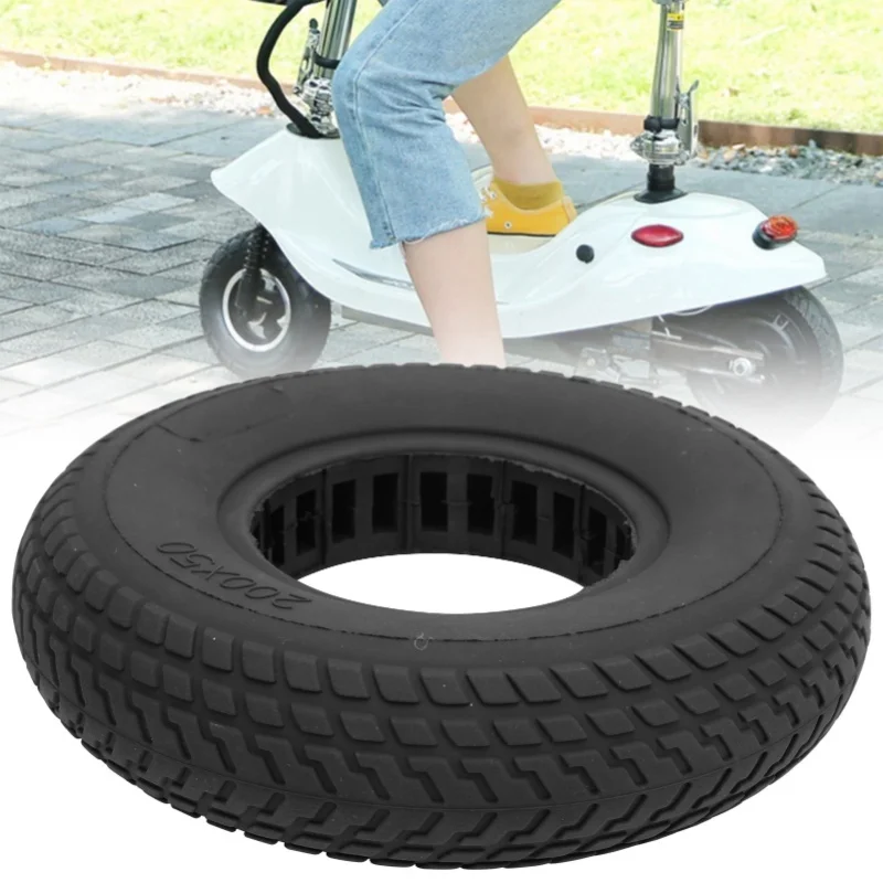 Explosion-Proof Electric Scooter Tyre, Hollow Out Damping Tyre, 200x50mm Durable Hollow Out Damping Rubber Tire For Smooth Ride