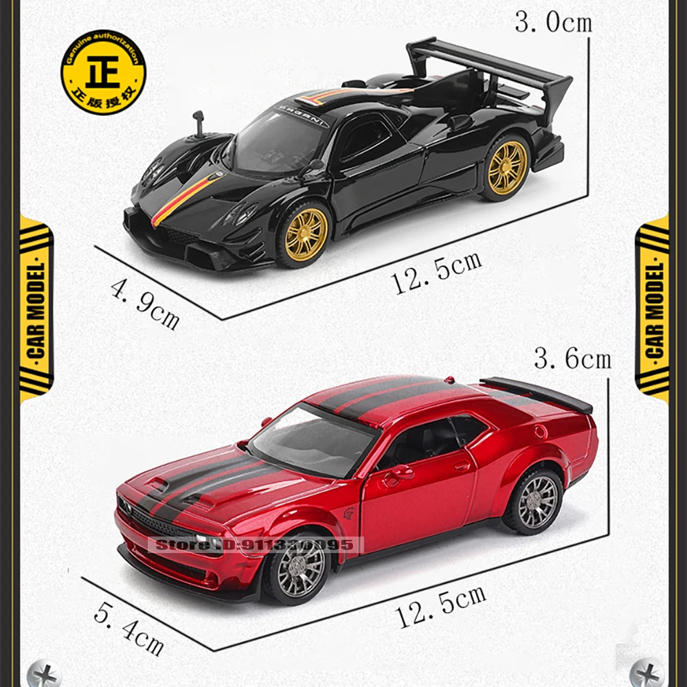 MSZ 5-inch alloy car model Dodge Challenger rebound function static model alloy die-casting car model collection gift toy